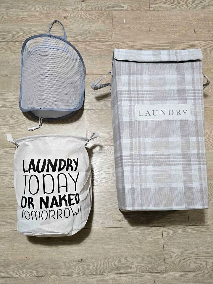 Set of 3 Laundry Hampers and Baskets