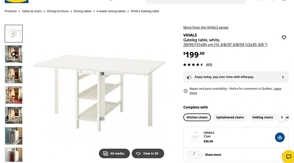 Ikea VIHALS table
