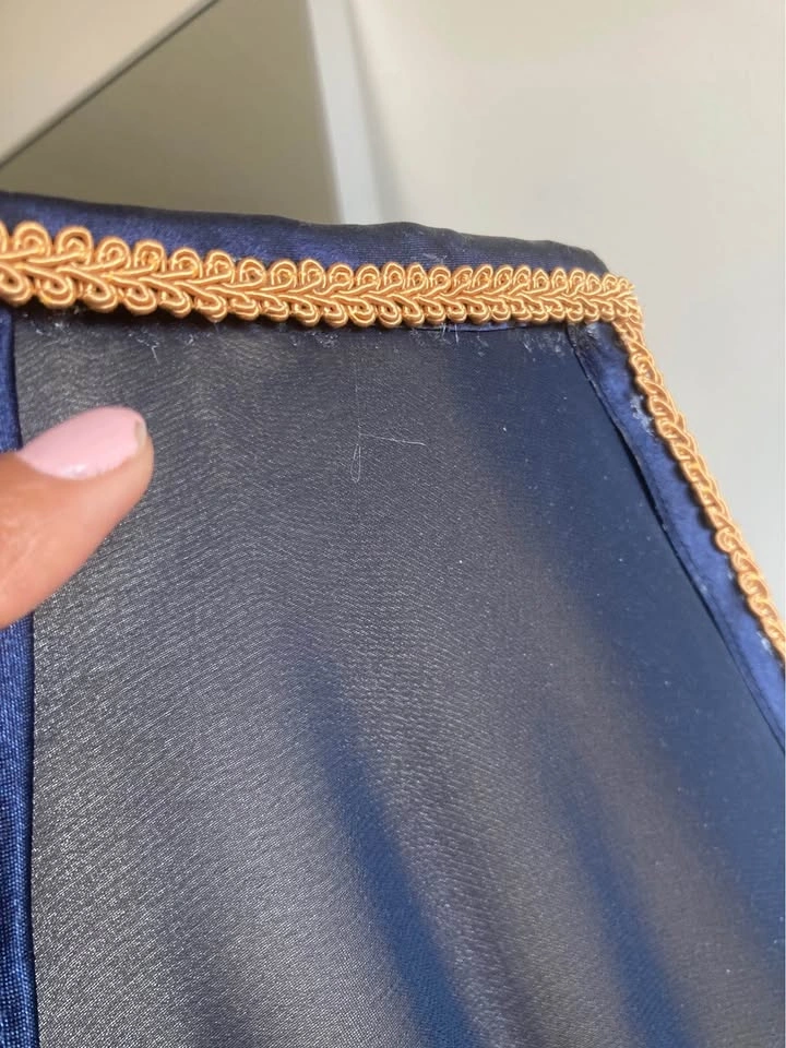 Handmade navy/gold vintage style lampshade - photo 5