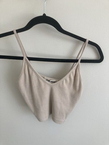 Joah Brown XS/S Strappy Tank Top in Dune Beige Colour