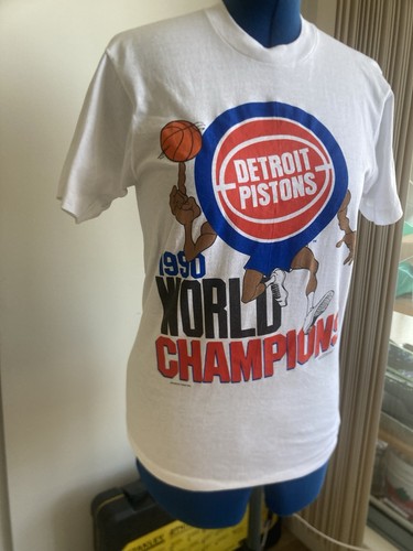 VTG Detroit Pistons Shirt Large NBA Caricature 1990 - photo 4