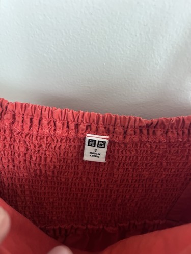 Uniqlo Orange/Red Dress Linen-Blend Camisole Dress - photo 4