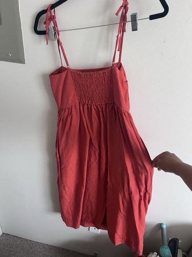 Uniqlo Orange/Red Dress Linen-Blend Camisole Dress - photo 5