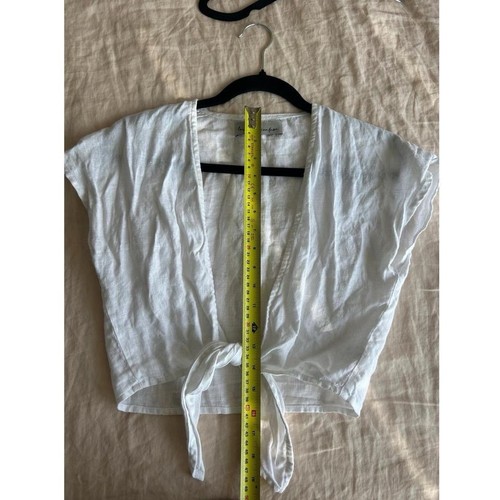 Love and Confuse Linen Front Tie Top - photo 3