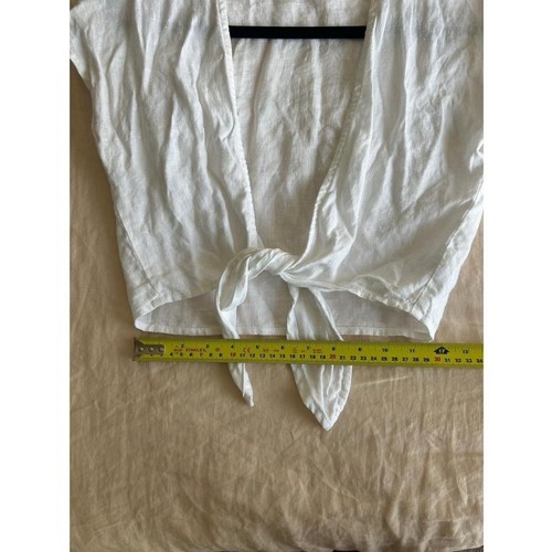 Love and Confuse Linen Front Tie Top - photo 4