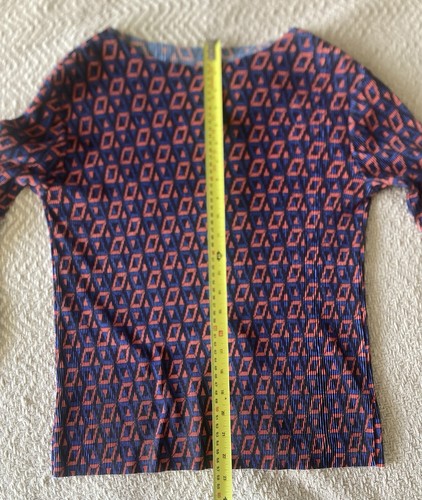Blue & Orange Long Sleeve Print Top - photo 5