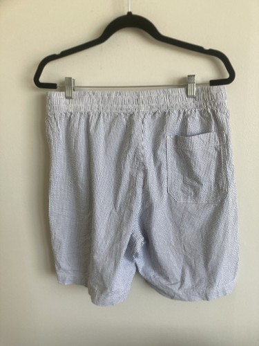 Uniqlo Stretch Easy Shorts | Seersucker | Blue and White Striped - photo 3