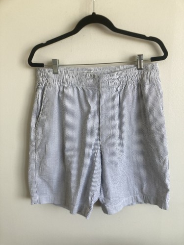 Uniqlo Stretch Easy Shorts | Seersucker | Blue and White Striped - photo 4