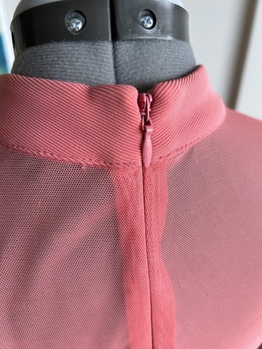 Topshop Pink Skater Flare Mesh Panel Dress Size US 6 - photo 5