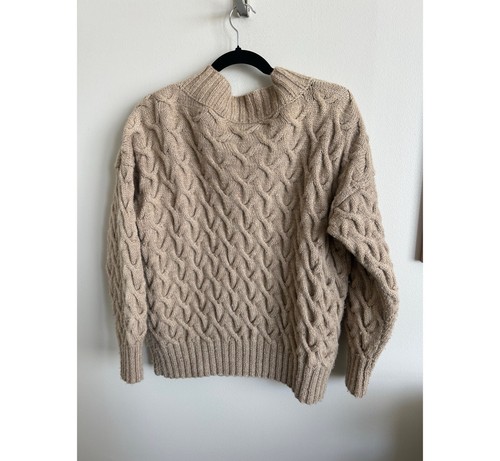 Honeycomb Knit 100% Wool Sweater - photo 3