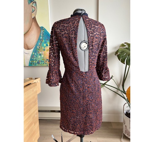 Topshop Navy Copper Lace Dress - photo 3