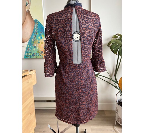 Topshop Navy Copper Lace Dress - photo 5