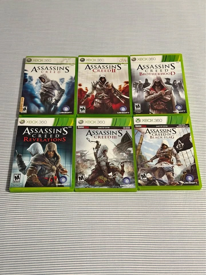 Xbox 360 Assassin's Creed Game Bundle 6 Games + Guide