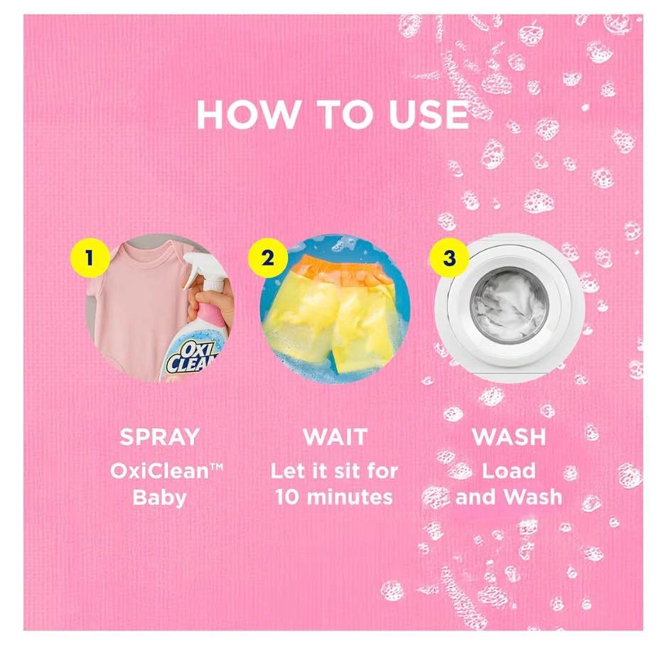 Oxi Clean Baby Stain Remover Spray 651ml - photo 3
