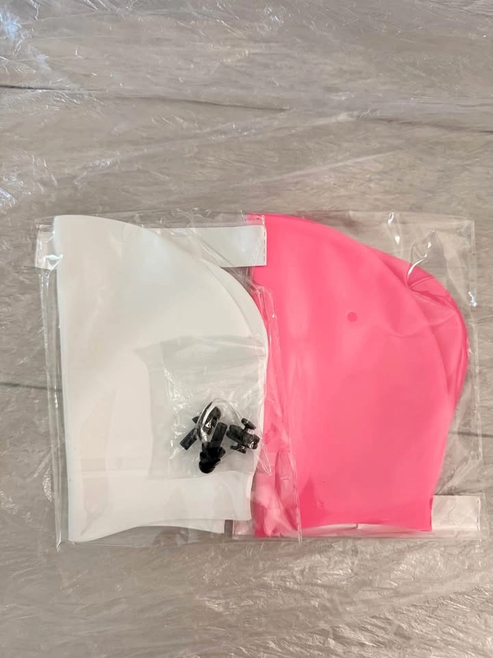 Swim Cap 2pcs with Nose Clip & Ear Plug