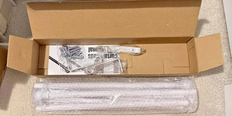 White Curtain Rod
