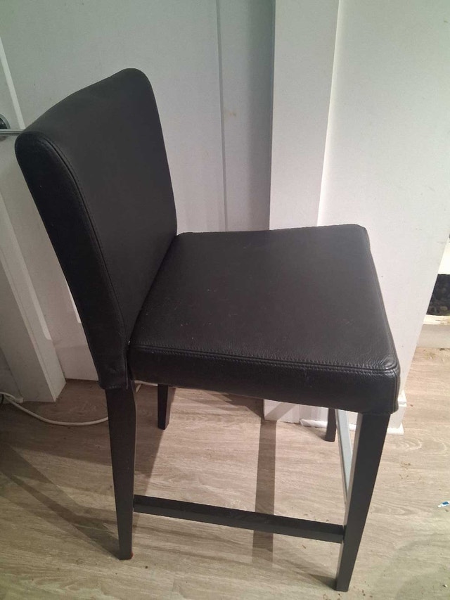 2 Leather Bar-Height Stools - photo 2