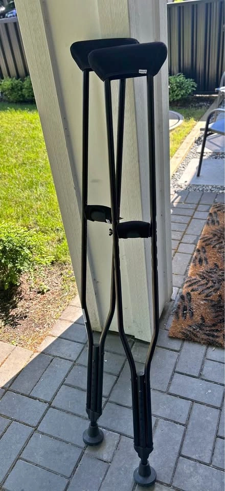 $30 Black Crutches, Size L, Made in Europe by Kmina