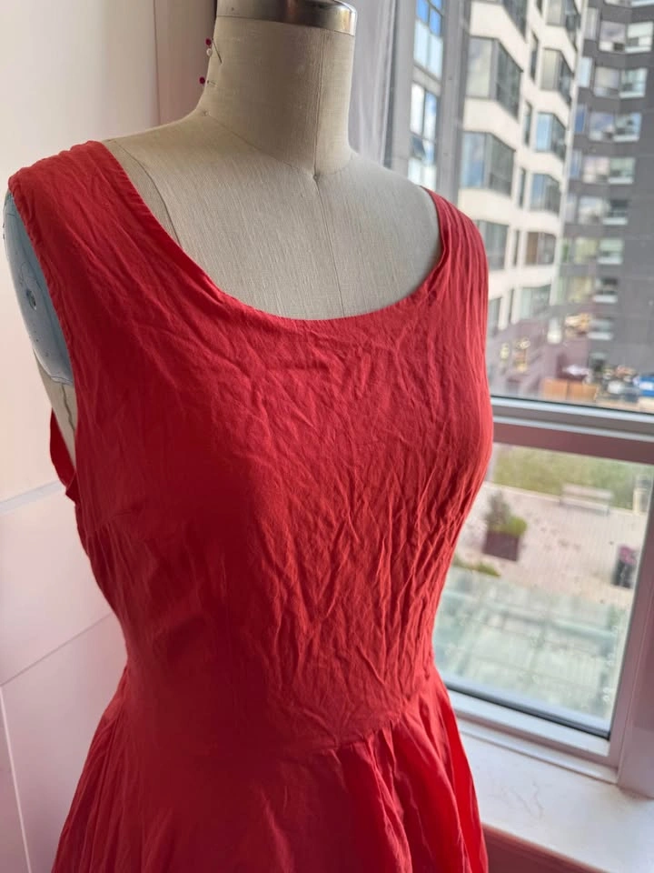 Ladies Brand New Orange Dress Never Worn Size Large - photo 3