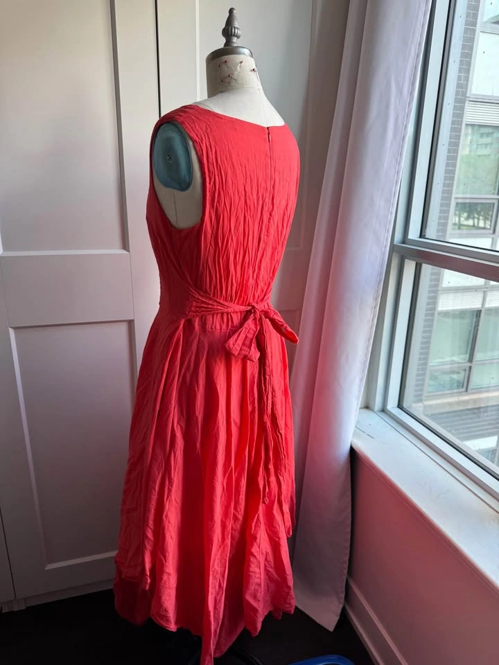 Ladies Brand New Orange Dress Never Worn Size Large - photo 5