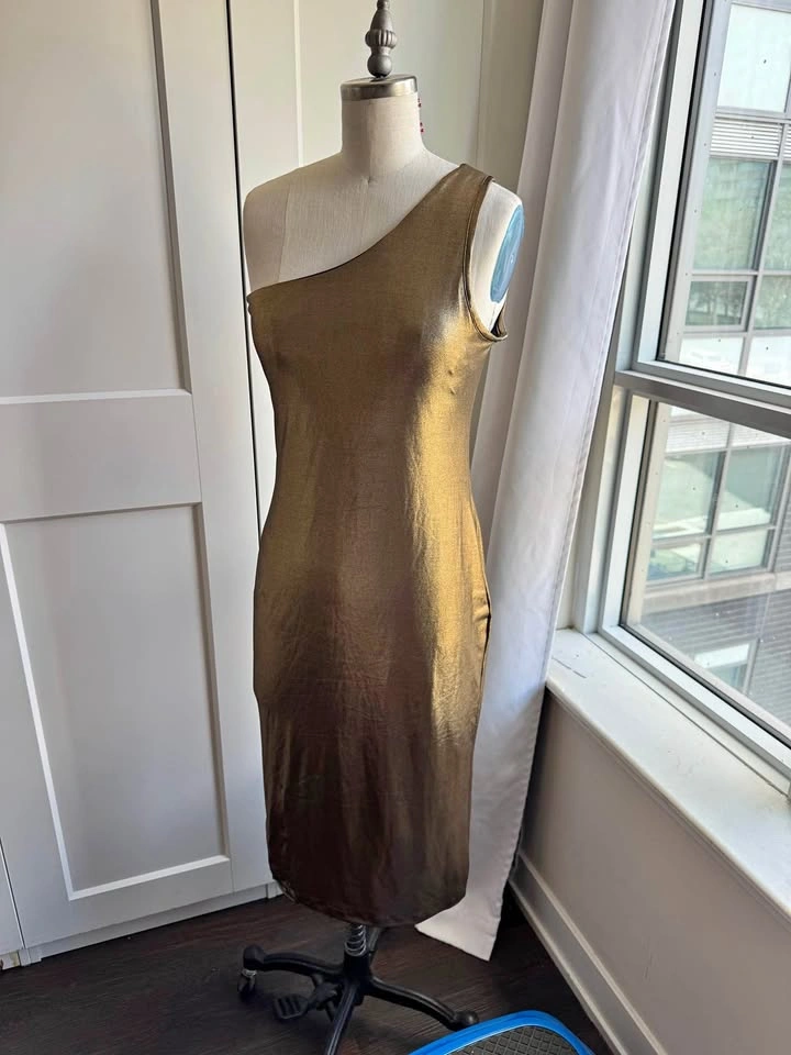 Ladies Brand New Gold Fashion Nova Dress Size XL