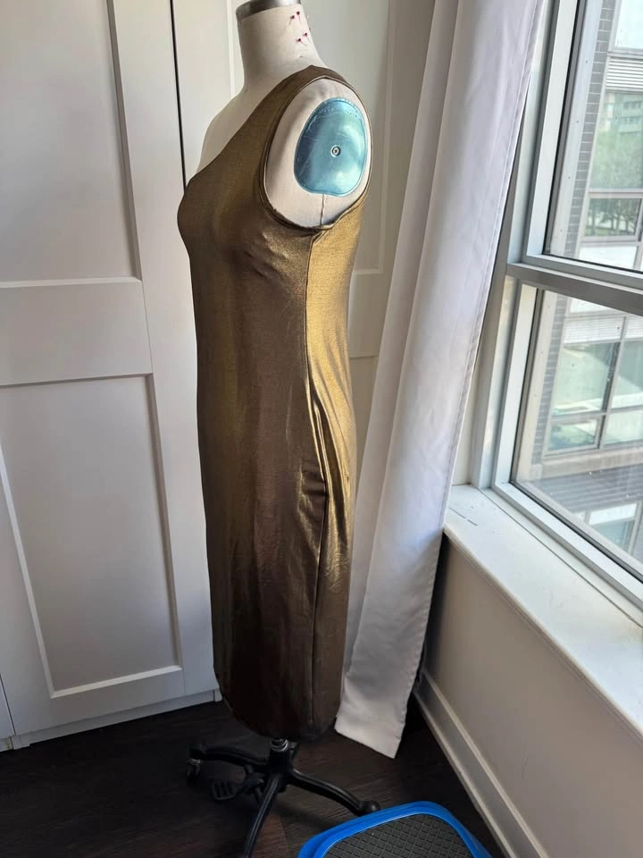 Ladies Brand New Gold Fashion Nova Dress Size XL - photo 5