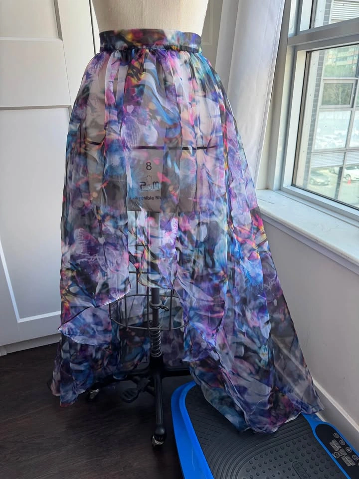 Ladies Size 2 ( Size Small ) High Low Sheer Overskirt - Worn Onc - photo 3