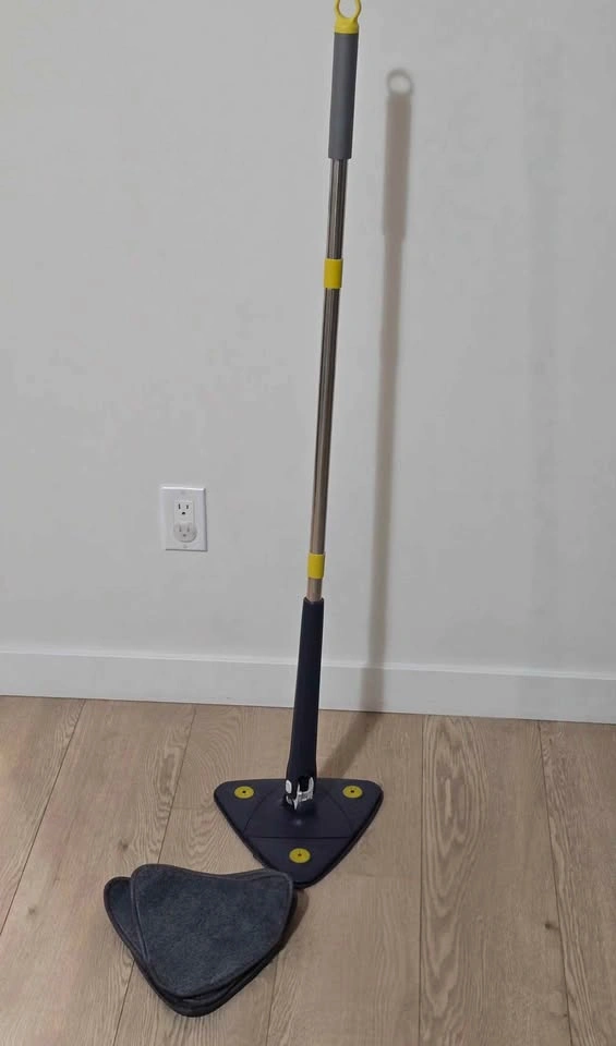 1 Set, 1 Mop + 5 Replacement Pads, Triangular Mop - photo 2
