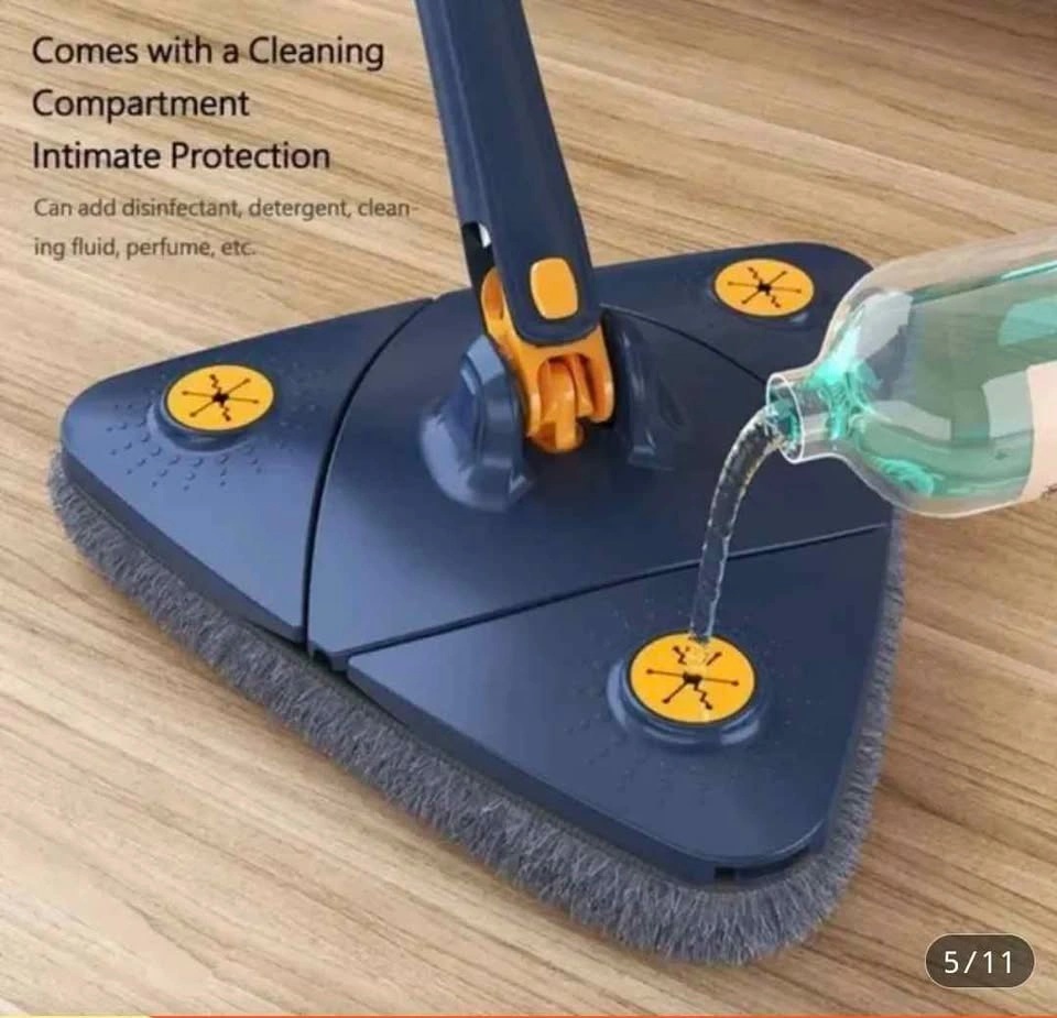 1 Set, 1 Mop + 5 Replacement Pads, Triangular Mop - photo 3