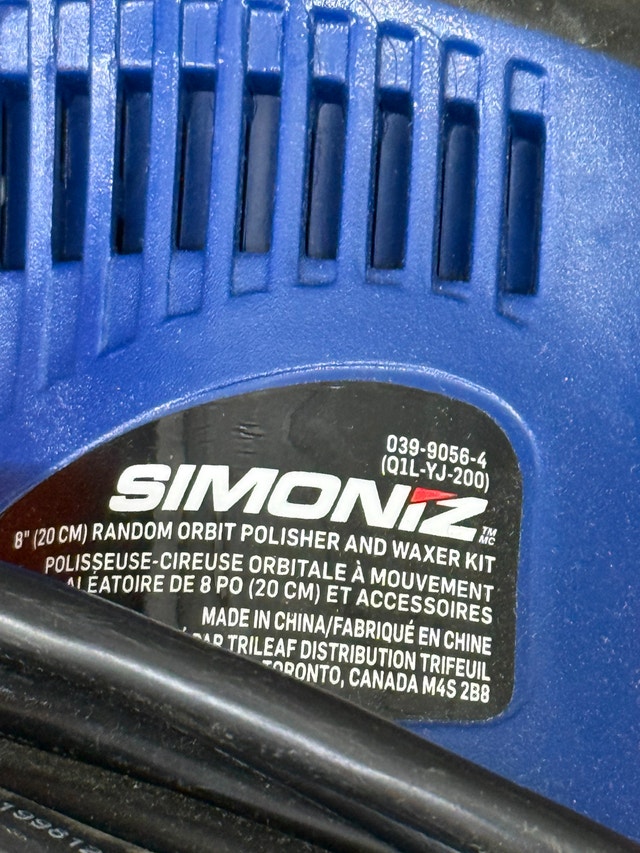 SIMONIZ Brushed Corded Bonnet Random Orbit Polisher & Waxer - photo 2