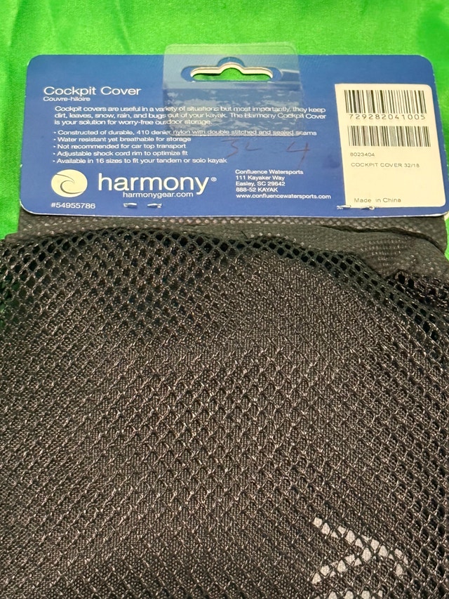 Harmony Kayak Cockpit Cover Universal Fit for Single Seat Kayak - photo 2