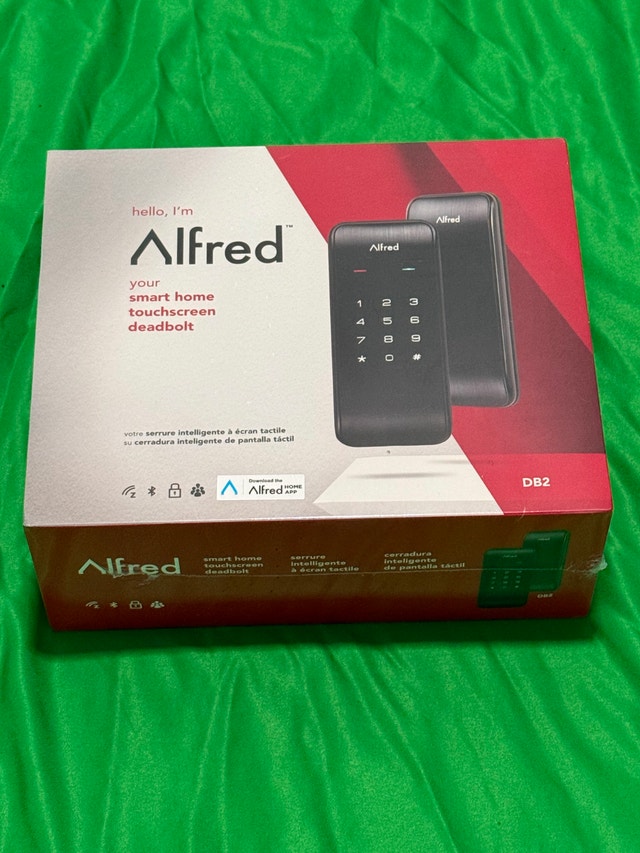 Alfred DB2 Smart Door Lock Deadbolt Touchscreen Keypad - Black
