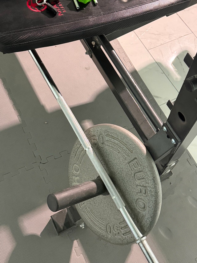 Marcy Olympic Weight Bench Full-Body Workout Set With Plates - photo 3