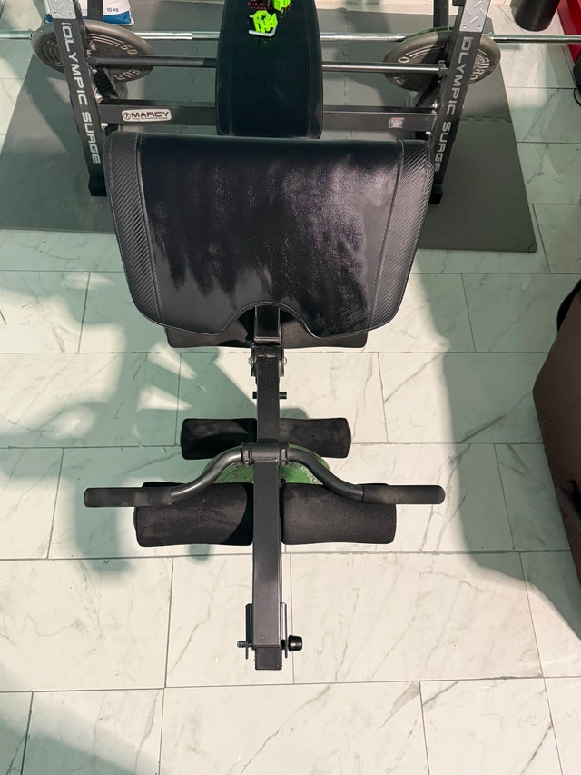 Marcy Olympic Weight Bench Full-Body Workout Set With Plates - photo 4