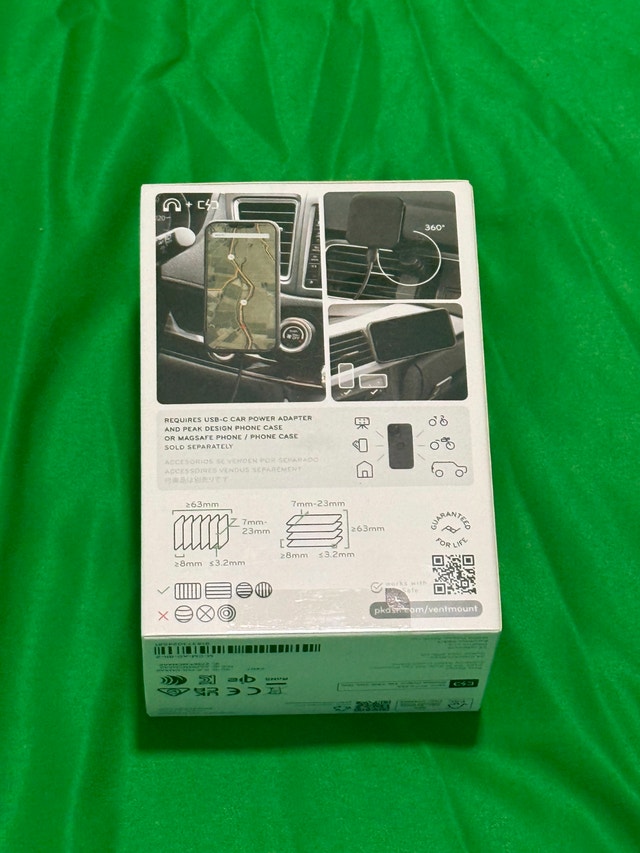 Peak Design Mobile Car Vent Mount, Qi1 Wireless Charging