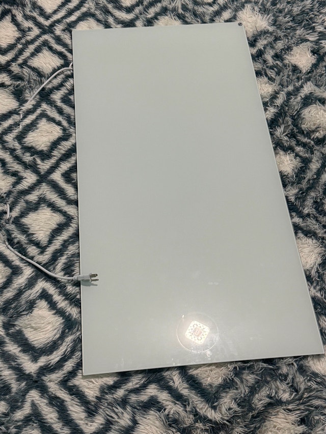 Ember Glass Radiant Panel Heater - White - 800W - 47ʺ x 24ʺ - photo 4