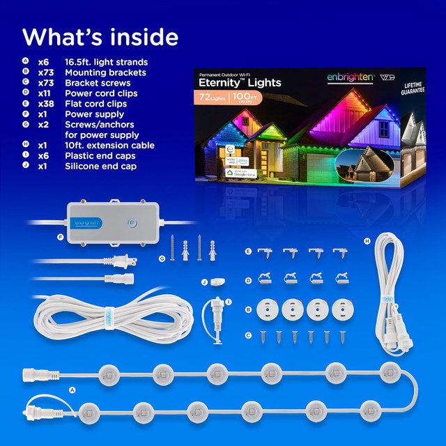 Enbrighten WiFi VIBE Color-Changing Outdoor Lights 72 Ct, 100Ft - photo 3