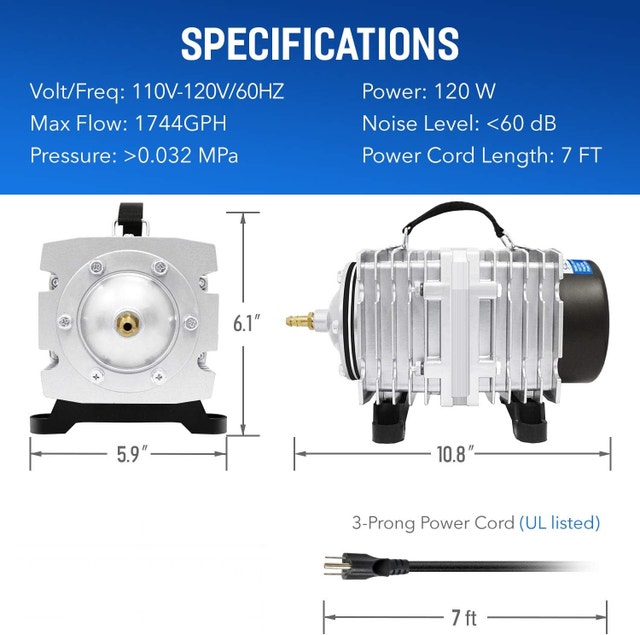 Air Pump 1030 GPH 35W 65L/min - photo 2
