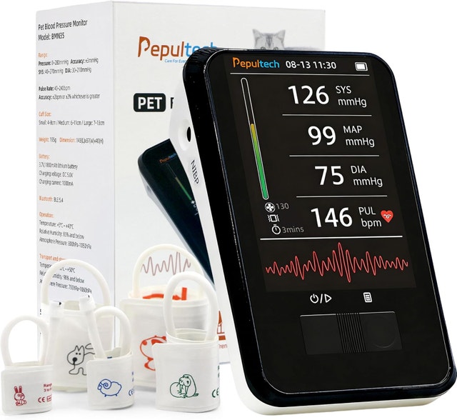 Veterinary Blood Pressure Monitor for Dogs Cats, Rechargeable
