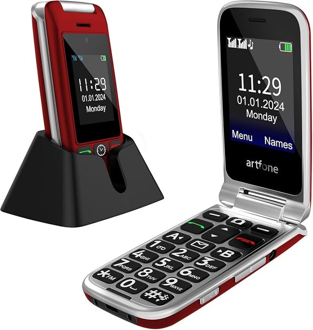 4G Foldable Mobile Phone for Seniors SOS Button, Unlocked