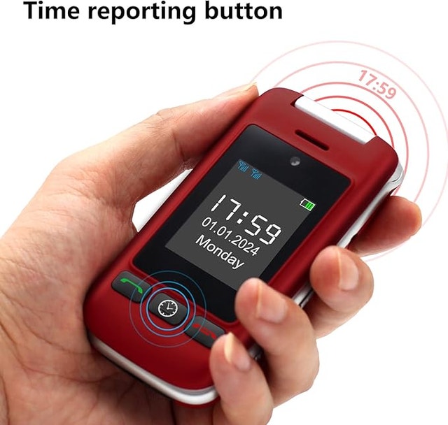 4G Foldable Mobile Phone for Seniors SOS Button, Unlocked - photo 2