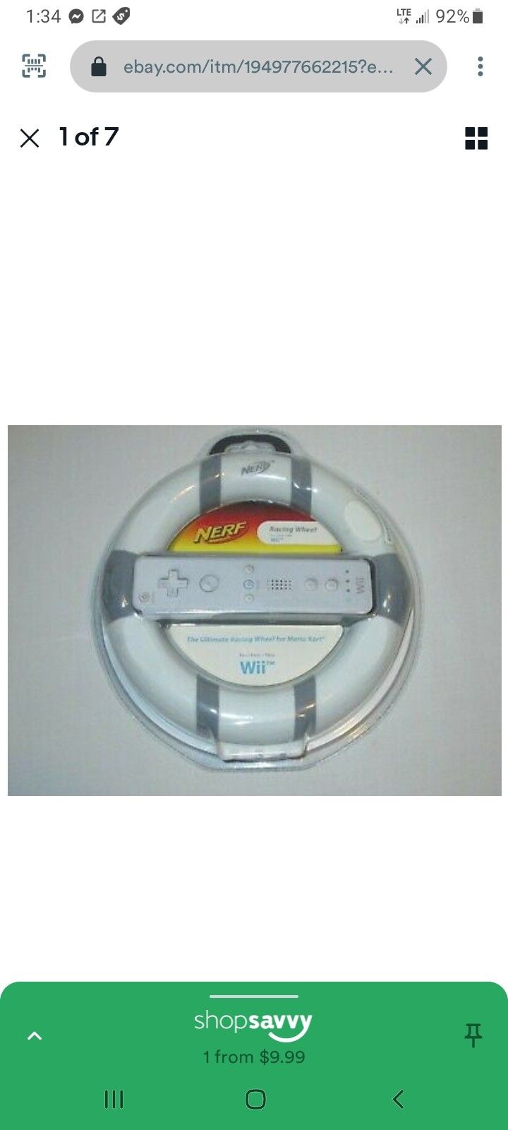 Nerf/Wii Racing Wheel
