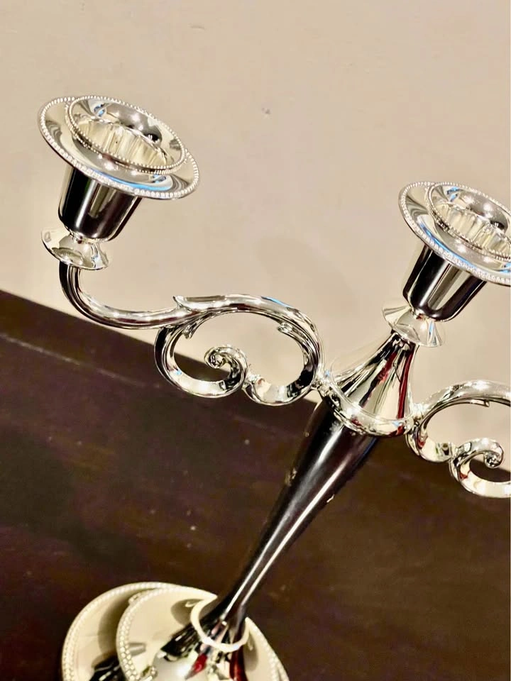 3 Arms Metal European Style Candelabra - photo 2