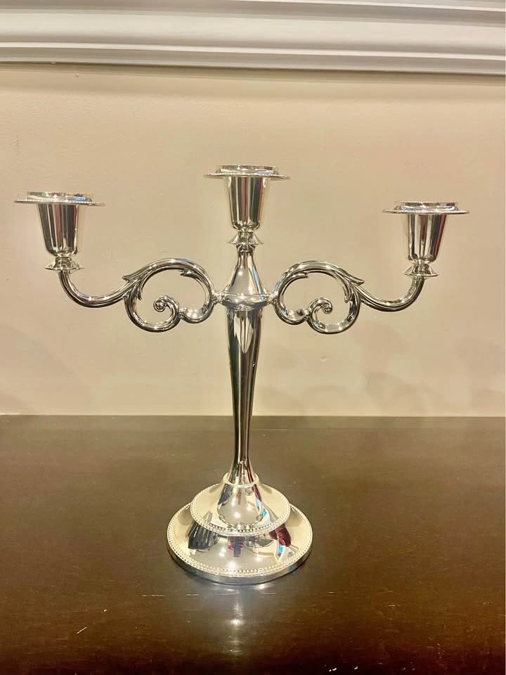3 Arms Metal European Style Candelabra - photo 4
