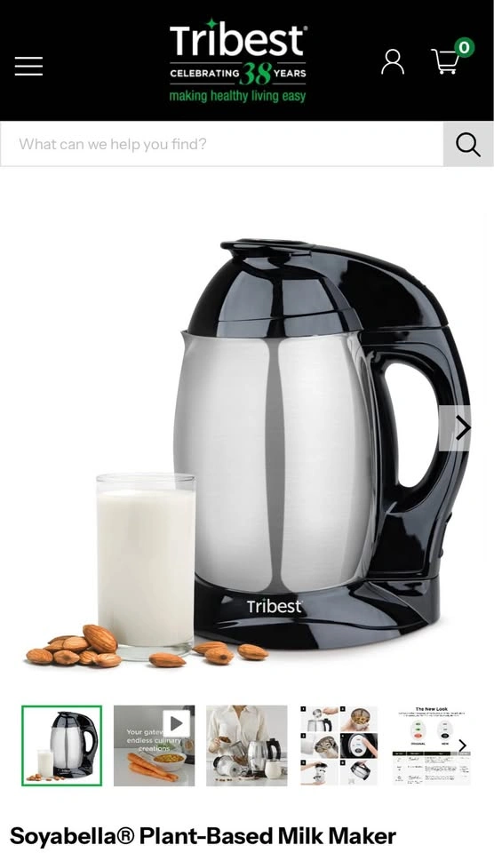 Tribest Soyabella SB-130 Automatic Soy and Nut Milk Maker - photo 2