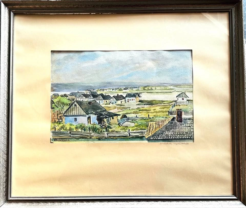 Vintage Original Watercolor Painting by Walter Ackermann