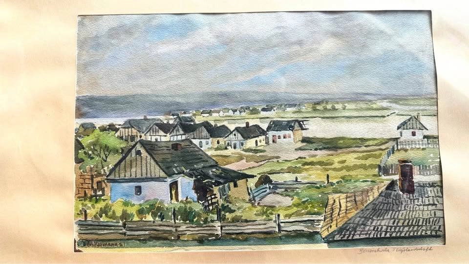 Vintage Original Watercolor Painting by Walter Ackermann - photo 2