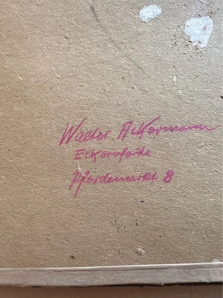 Vintage Original Watercolor Painting by Walter Ackermann - photo 4