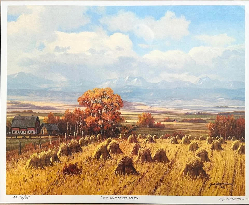 The Last of the Stooks Limited Edition Lithograph by G.A. Horvat - photo 2