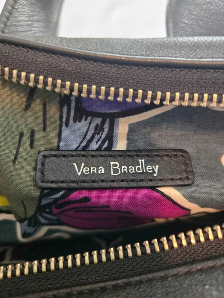 Vera Bradley Girls Starter Bag/Tote. GENUINE Black leather. - photo 5